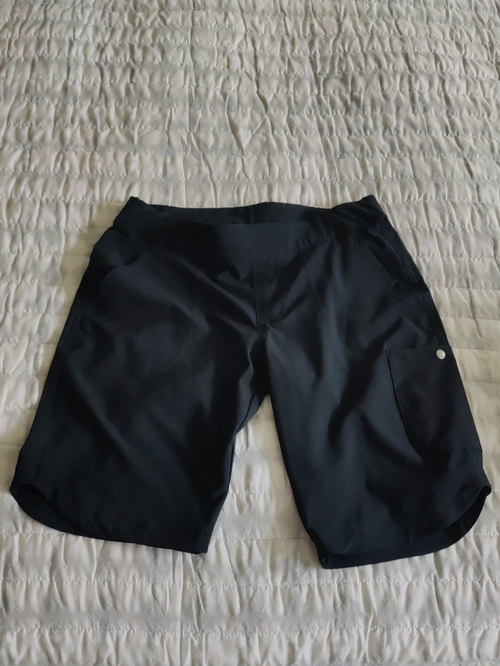 Columbia Elastic Waist LightweightBlack Athletic Stretch Shorts Side Pocket Y2K